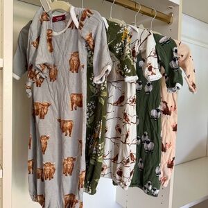 5 Milkbarn 0-3month Pajamas Set with hats
